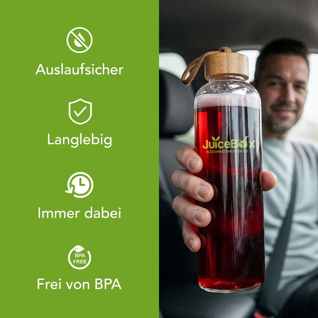 JuiceBox™ Glastrinkflaschen Spar-Set