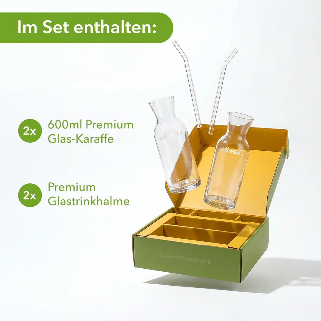 JuiceBox Glaskaraffen Set - 2x 600ml