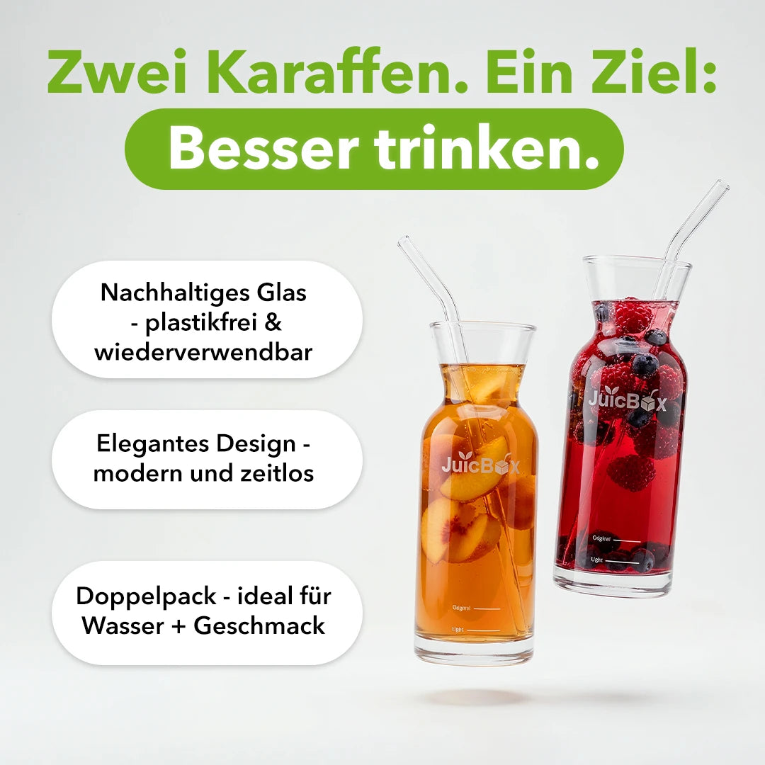 JuiceBox Glaskaraffen Set - 2x 600ml
