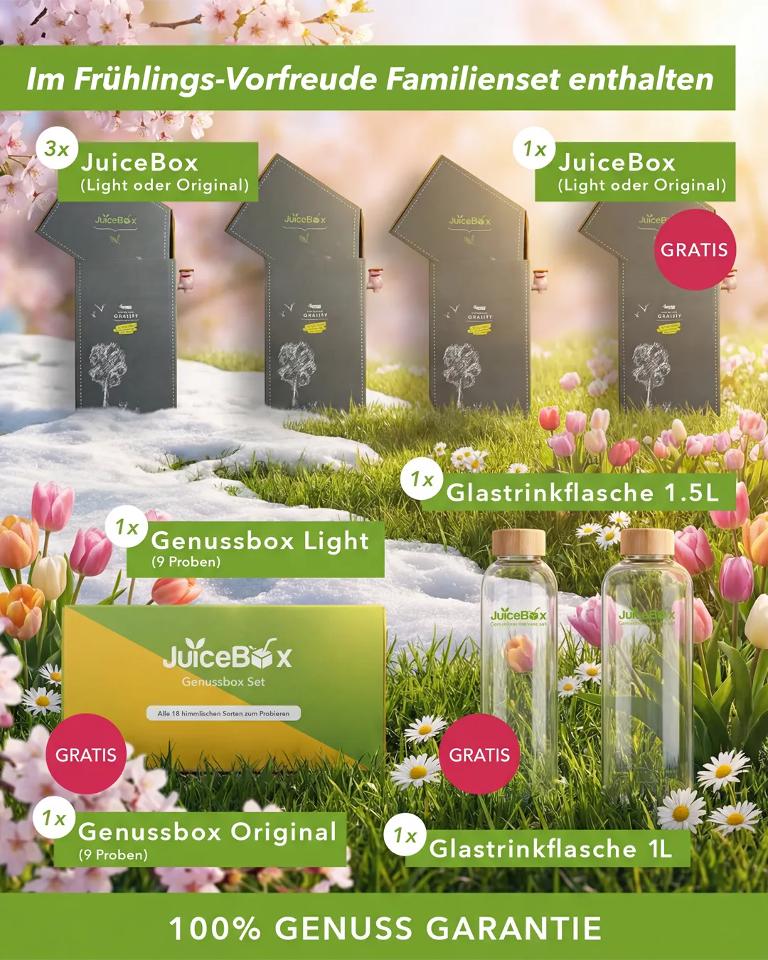 JuiceBox™ Frühlings-Vorfreude Familienset