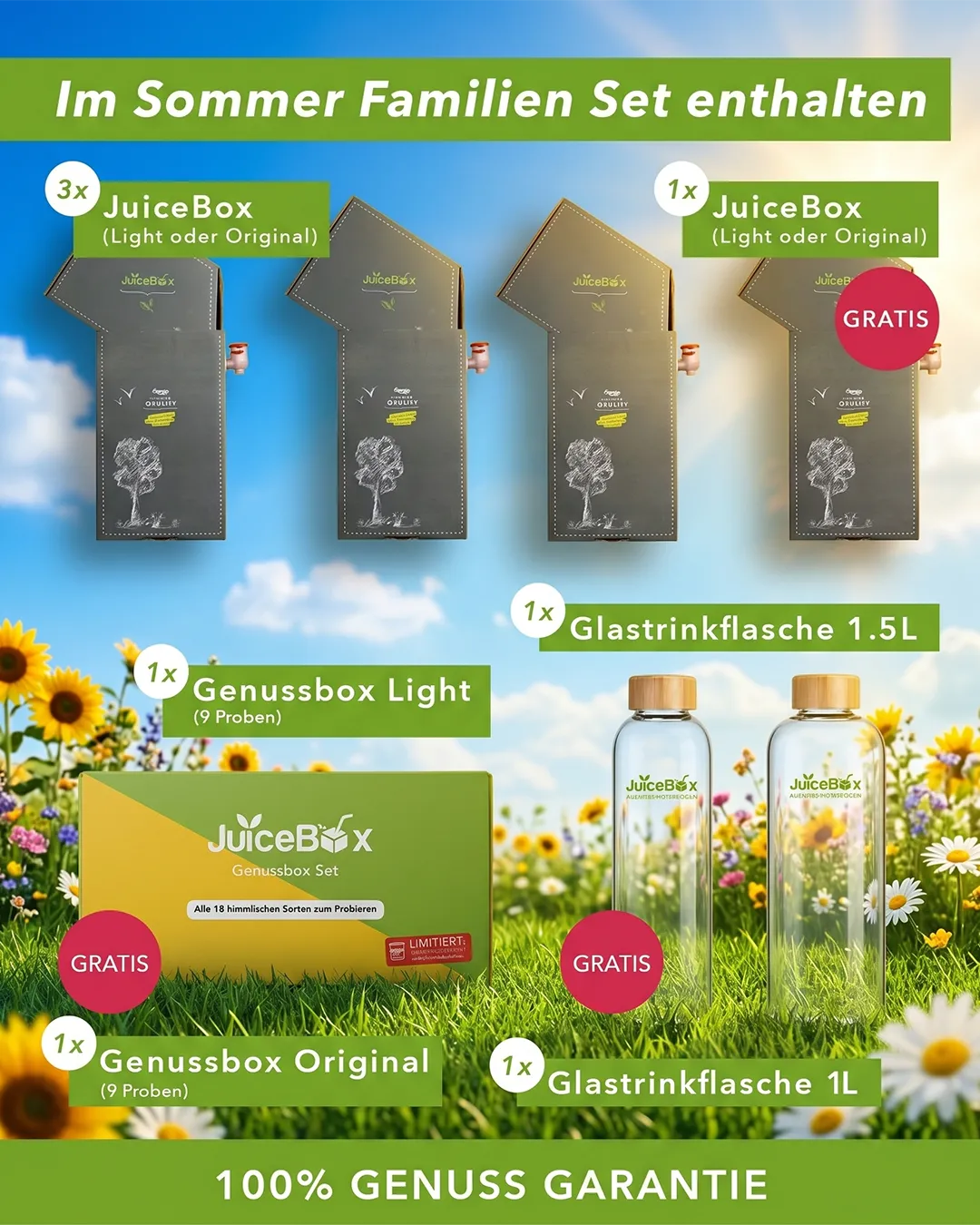 JuiceBox™ Sommer Familienset