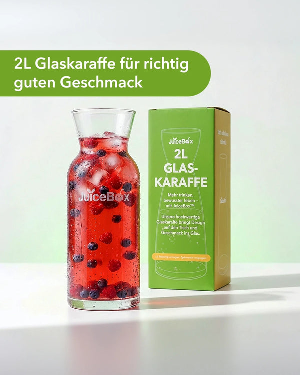 JuiceBox Glaskaraffe - 2 Liter