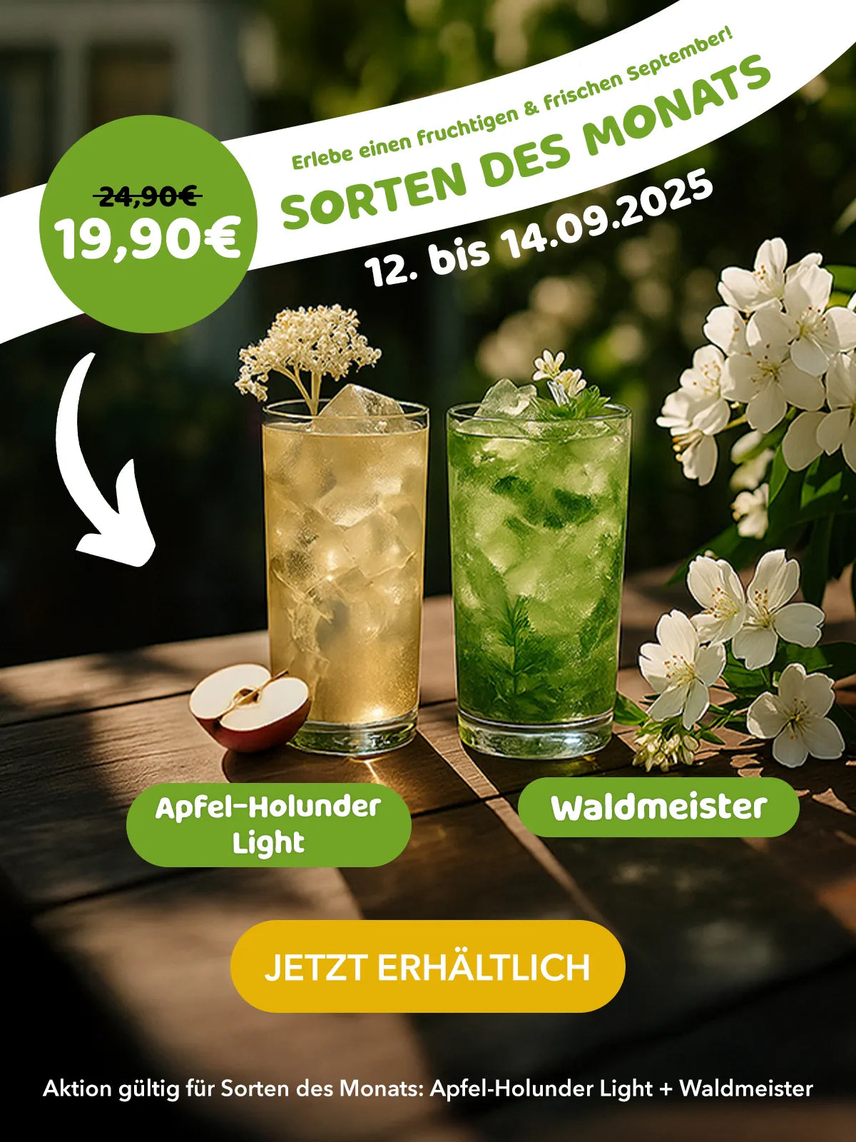 Promotion for free glass straws with purchase of four boxes.