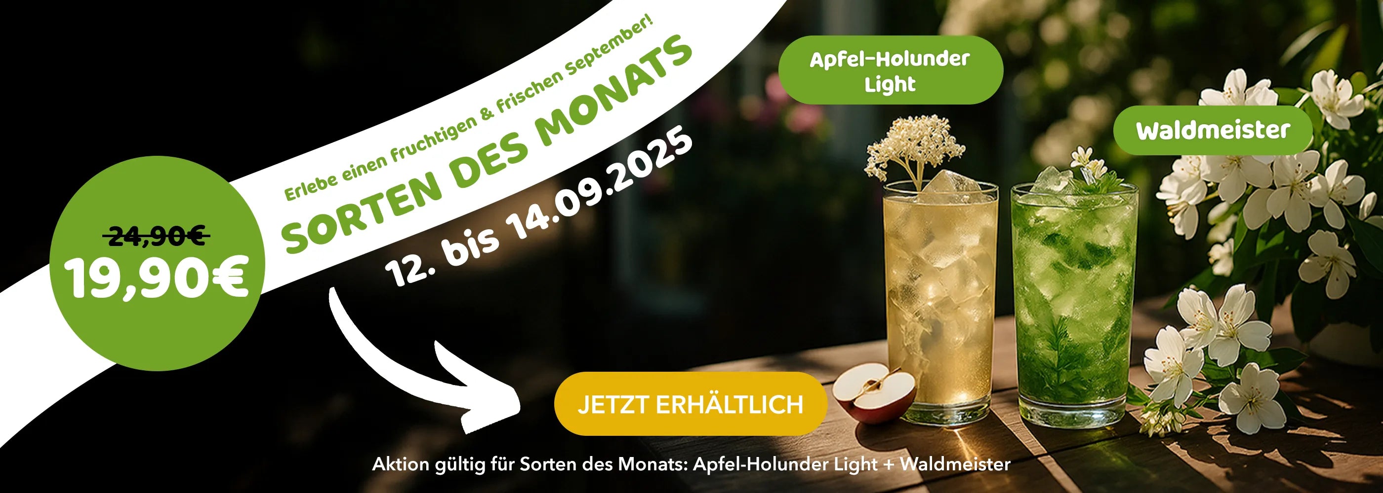 Promotion for free glass straws with purchase of four boxes on a green background.