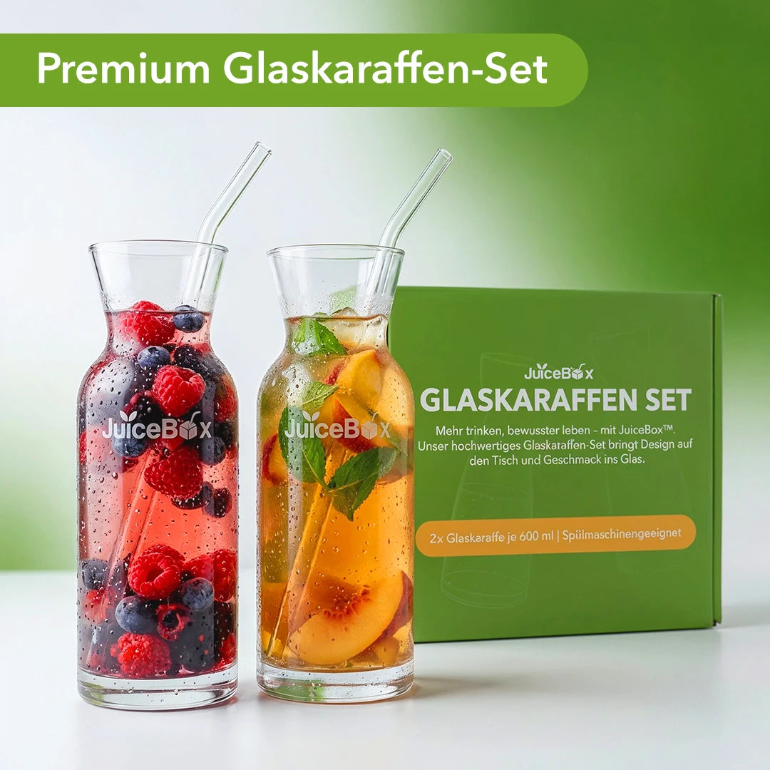 JuiceBox Glaskaraffen Set - 2x 600ml