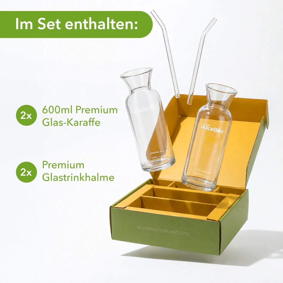 JuiceBox Glaskaraffen Set - 2x 600ml