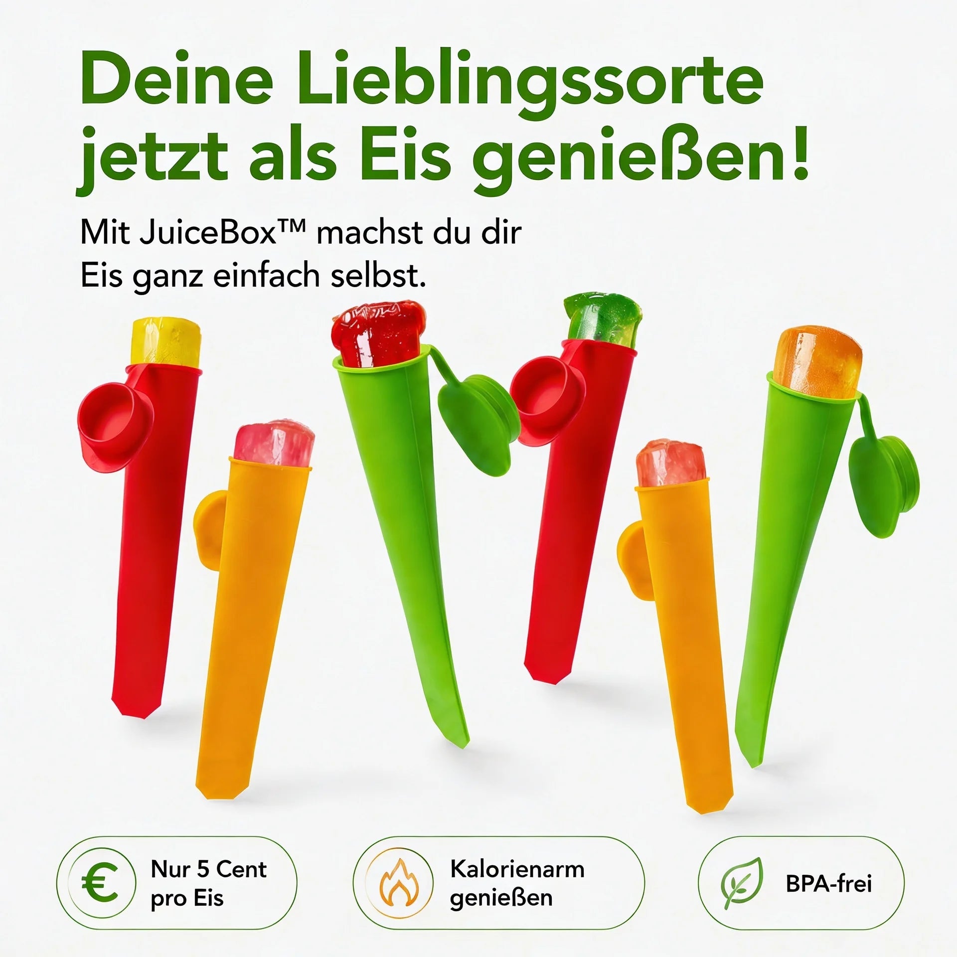 JuiceBox™ Squeezy Eisformen Set 6 Stück