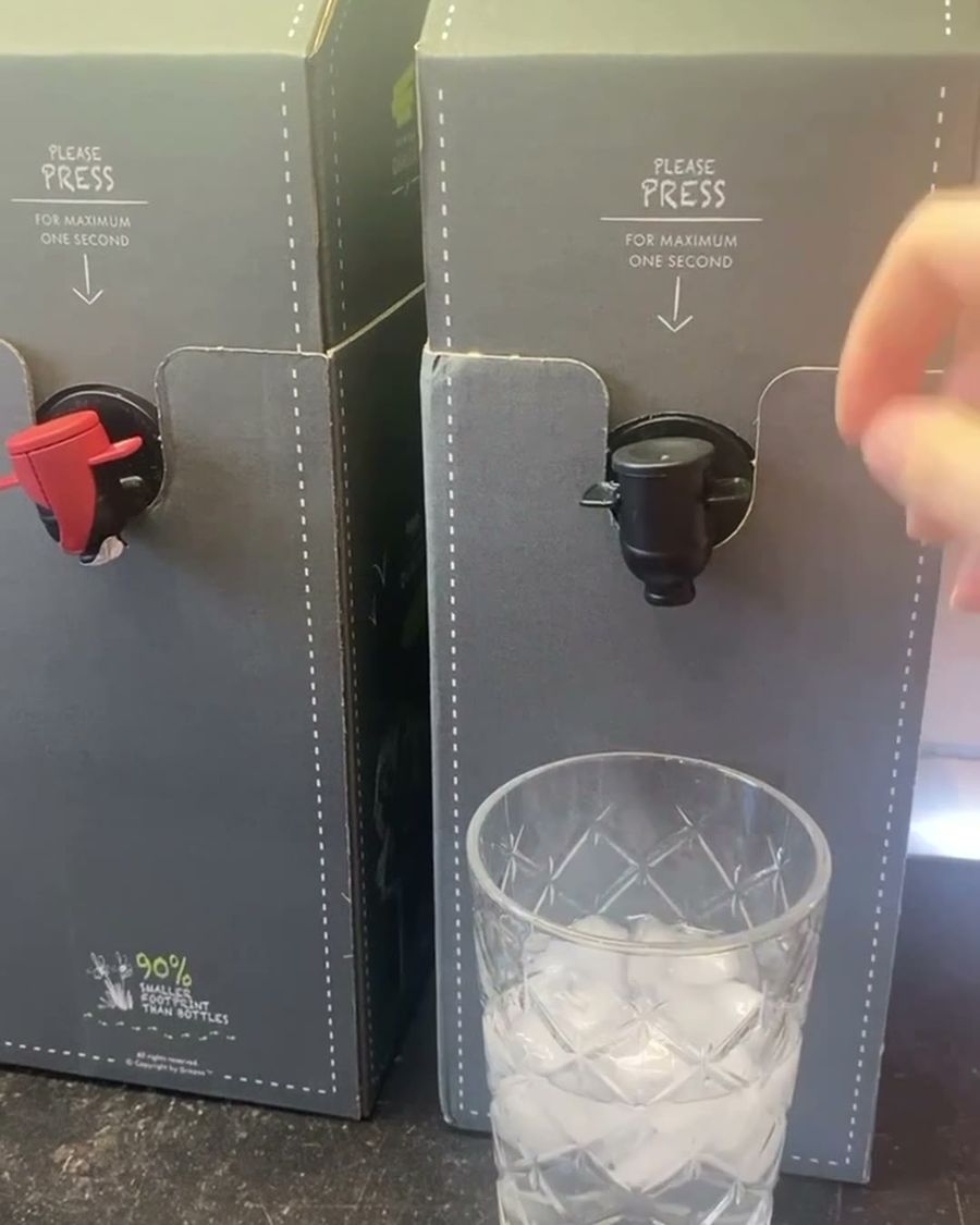 Glas drunter