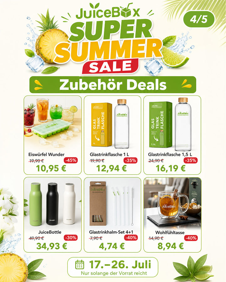 Zubehör Deals: Eiswürfelformen, Glastrinkflaschen, JuiceBottle und mehr